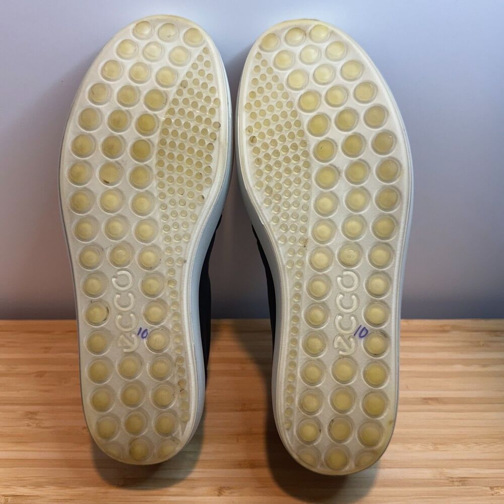 ECCO Soft 7 Woven Slip-On Sneakers Black Leather EU 39 US 8-8.5 Comfort - Picture 9 of 16